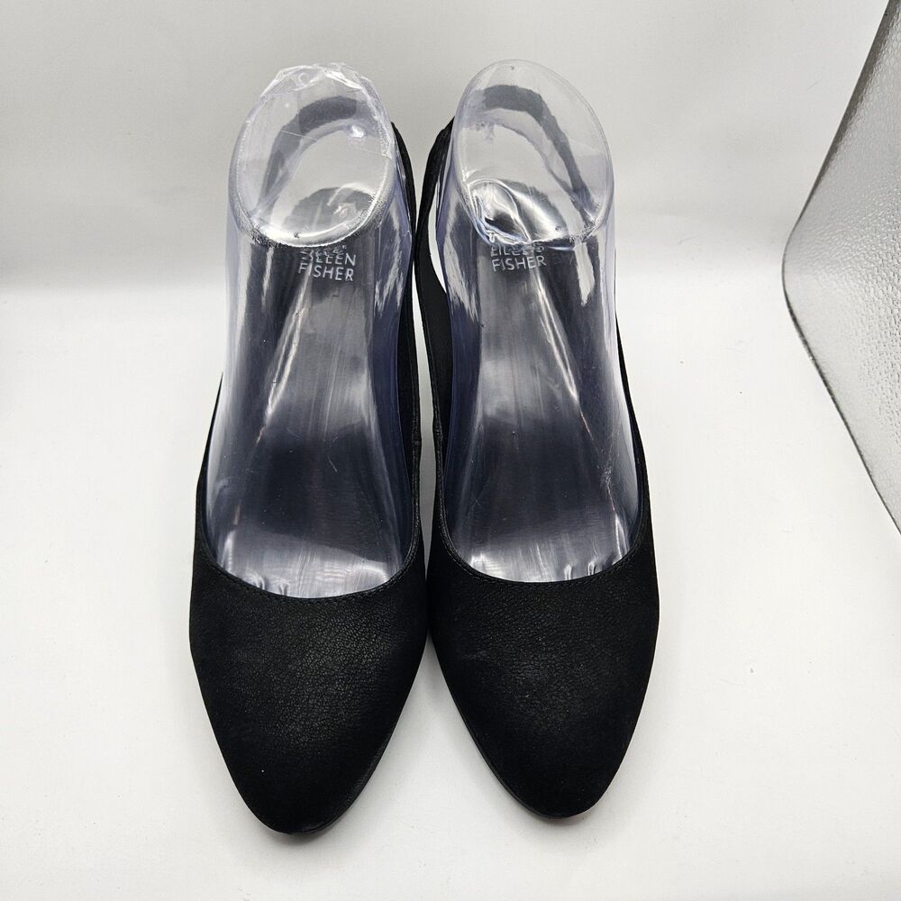 Eileen Fisher Milla Leather Slingback 2.5" Heels Party Work Timeless Size US 7.5